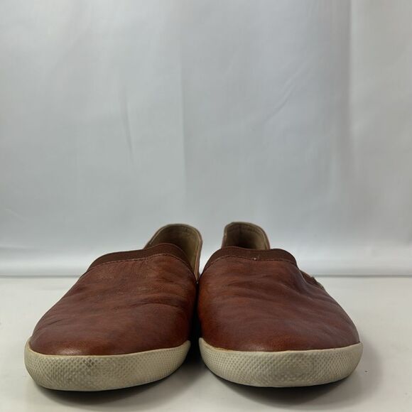 Frye Melanie Brown Leather Women's Slip On Shoes - Picture 9 of 15